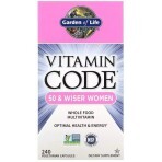 Женские Мультивитамины 50+ из цельных продуктов, Vitamin Code, Whole Food Multivitamin for Women, Garden of Life, 240 вегетарианских капсул: цены и характеристики