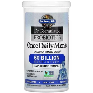 Пробиотики для мужчин, 50 млрд КОЕ, Probiotics Once Daily Men's, Garden of Life, 30 вегетарианских капсул