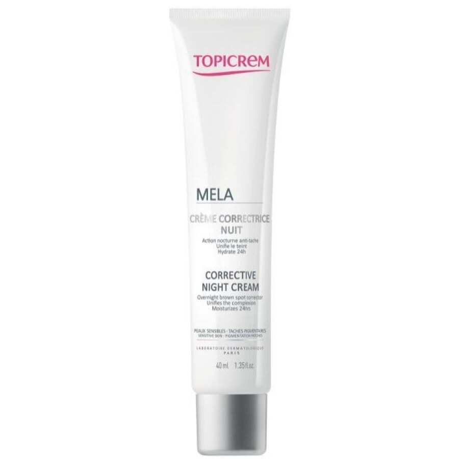 Коригуючий нічний крем для обличчя Topicrem Mela Corrective Night Cream, 40 мл: ціни та характеристики