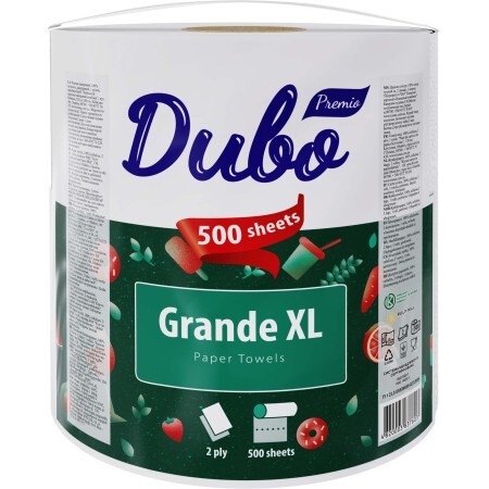 Бумажные полотенца Диво Premio Grande XL 2 слоя 500 отрывов 1 рулон