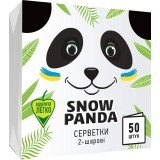 Серветки косметичні Сніжна Панда двошарові білі 24x24 см 50 шт.