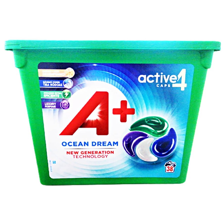 Капсули для прання A+ Ocean Dream 4 в 1 38 шт.: ціни та характеристики