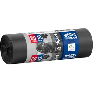 Пакети для сміття Anna Zaradna чорні LDPE 60 л 10 шт.