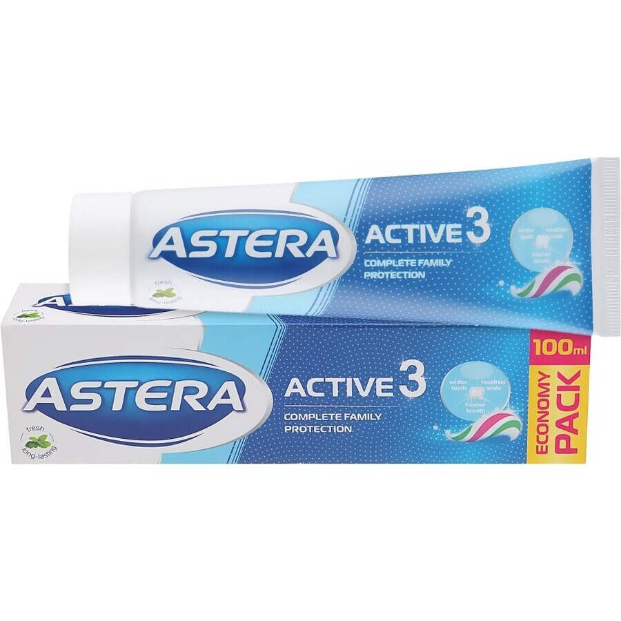 Зубная паста Astera Active 3 Тройное действие 100 мл: цены и характеристики