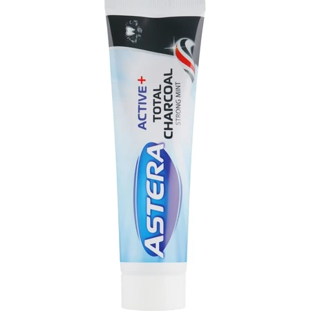 Зубна паста Astera Active+ Total Charcoal Комплексний догляд з активованим вугіллям 100 мл: ціни та характеристики