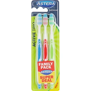 Зубная щетка Astera Active Trio Medium Средней жесткости 3 шт.