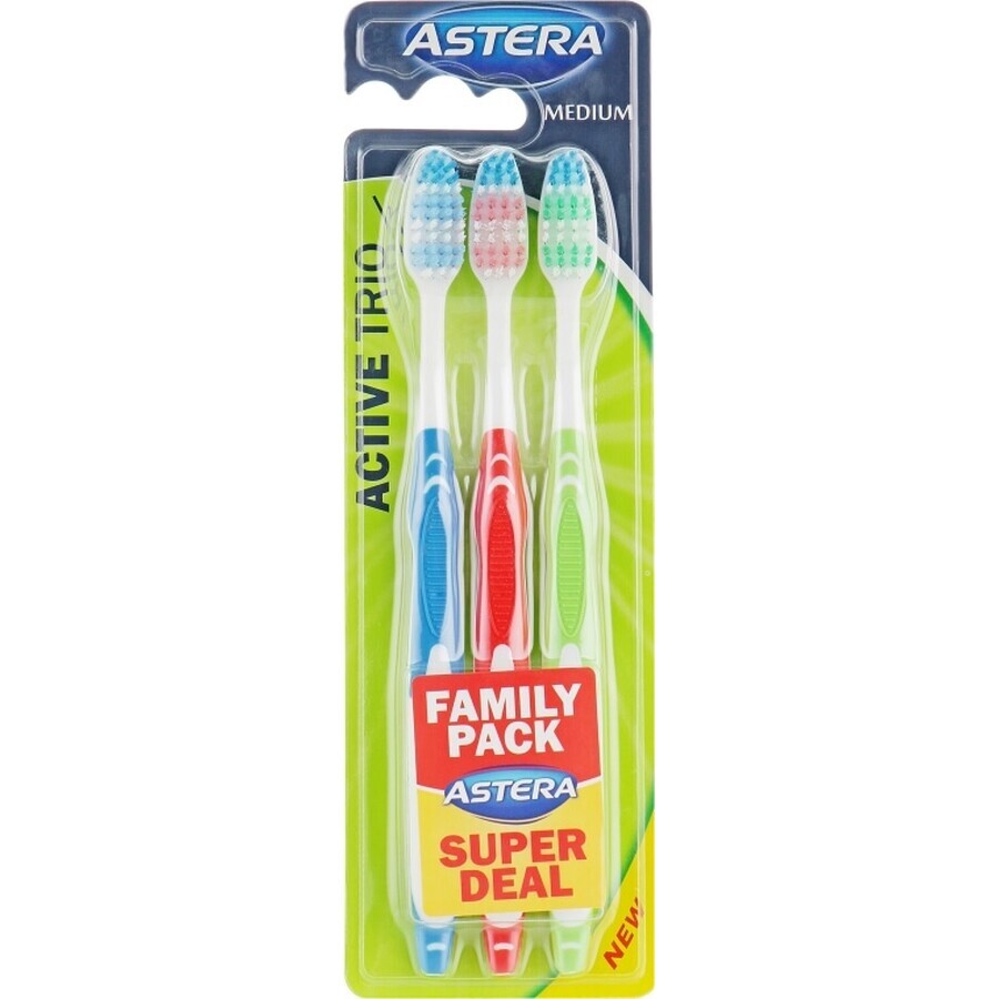 Зубная щетка Astera Active Trio Medium Средней жесткости 3 шт.: цены и характеристики