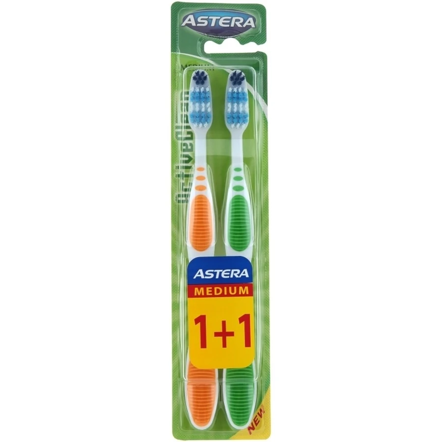 Зубная щетка Astera Active Clean 1+1: цены и характеристики
