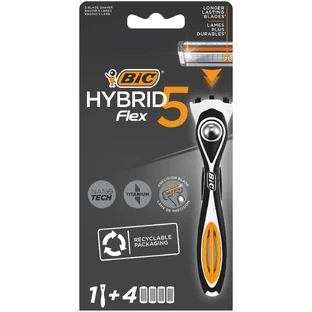 Бритва Bic Flex 5 Hybrid з 4 змінними картриджами