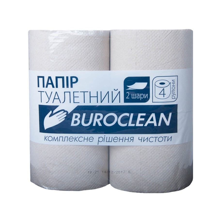 Туалетний папір Buroclean сірий 4 рулони: ціни та характеристики