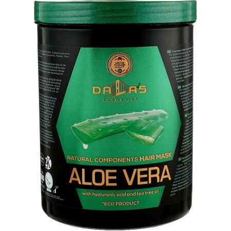 Маска для волос Dalas Aloe Vera с гиалуроновой кислотой, натуральным соком алоэ и маслом чайного дерева 1000 мл