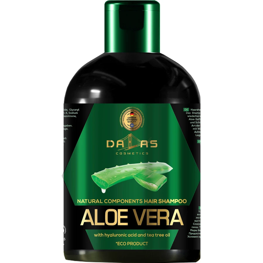 Шампунь Dalas Aloe Vera з гіалуроновою кислотою, натуральним соком алое та олією чайного дерева 1000 г: ціни та характеристики