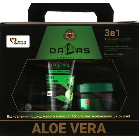 Набор косметики Dalas Aloe Vera шампунь 500 мл + маска для волос 500 мл + крем для рук 75 мл