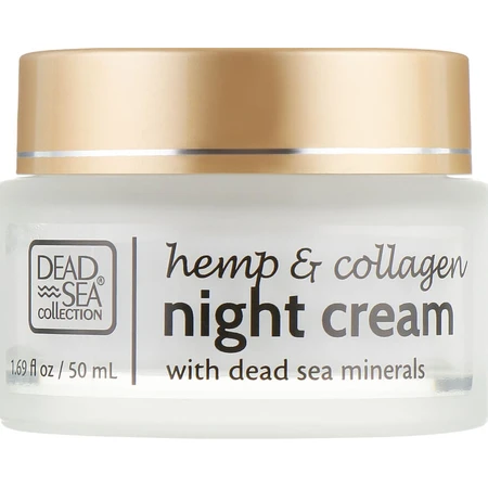Крем для лица Dead Sea Collection ночной с экстрактом конопли и коллагеном 50 мл: цены и характеристики