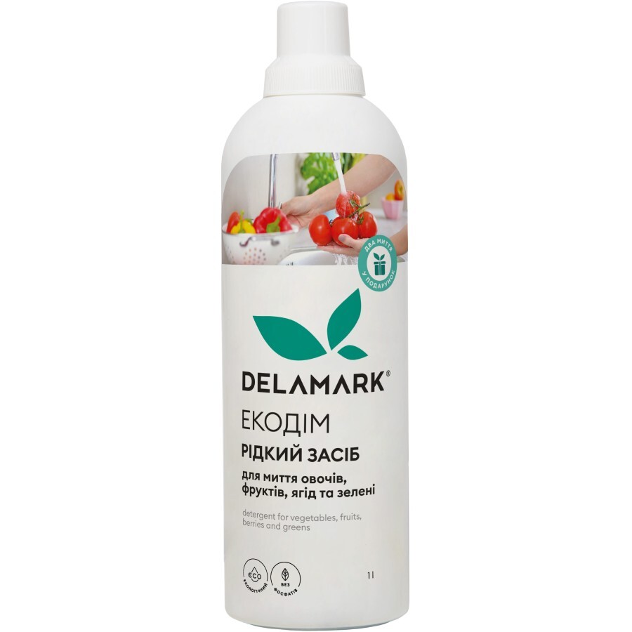 Засіб для миття овочів і фруктів DeLaMark з антибактеріальною дією 1 л: ціни та характеристики
