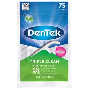 Флосс-зубочистки DenTek Тройное очищение 75 шт.