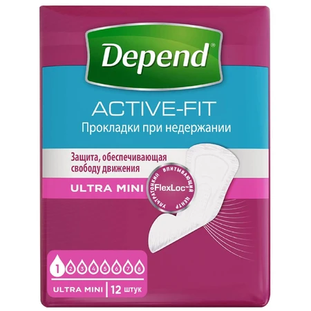 Урологічні прокладки Depend Ultra Mini Liner 12 шт.: ціни та характеристики