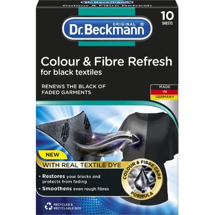 Серветки для прання Dr. Beckmann 2 в 1 для оновлення чорного кольору та тканини 10 шт.