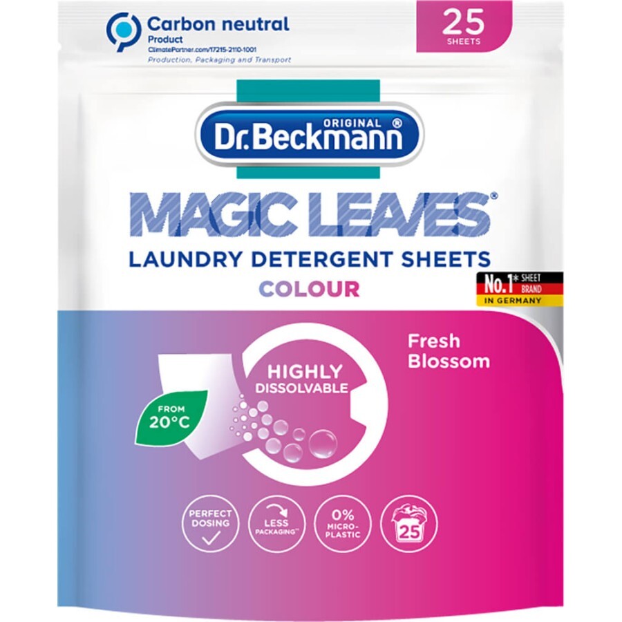 Серветки для прання Dr. Beckmann Magic Leaves для кольорової тканини 25 шт.: ціни та характеристики