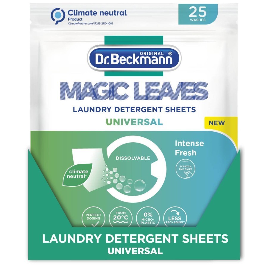 Серветки для прання Dr. Beckmann Magic Leaves Універсальні 25 шт.: ціни та характеристики