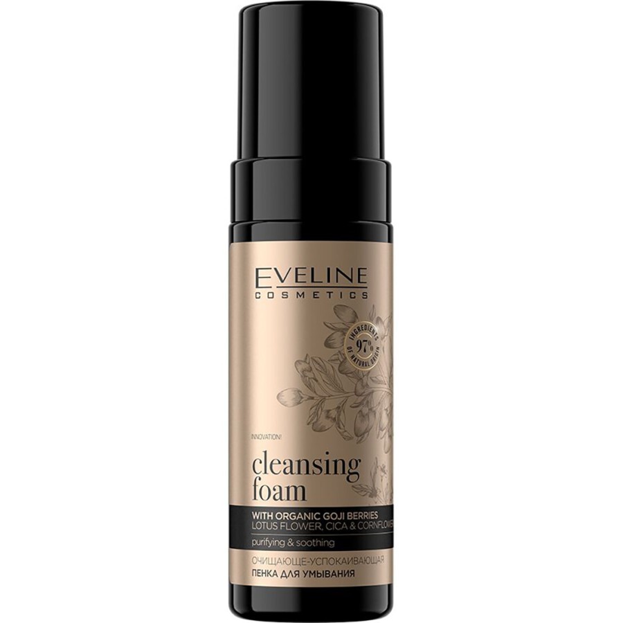 Пінка для вмивання Eveline Cosmetics Organic Gold Cleansing Foam очищувально-заспокійлива 150 мл: ціни та характеристики