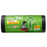 Пакеты для мусора Frau Tau Черные 120 л 10 шт.