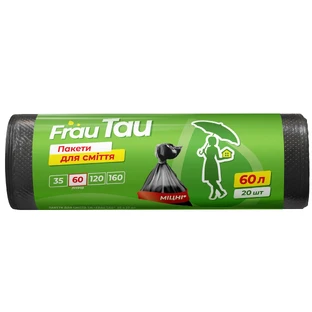 Пакеты для мусора Frau Tau Черные 60 л 20 шт.