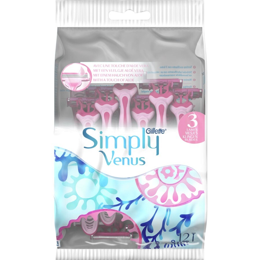 Бритва Gillette Simply Venus 3 12 шт.: ціни та характеристики