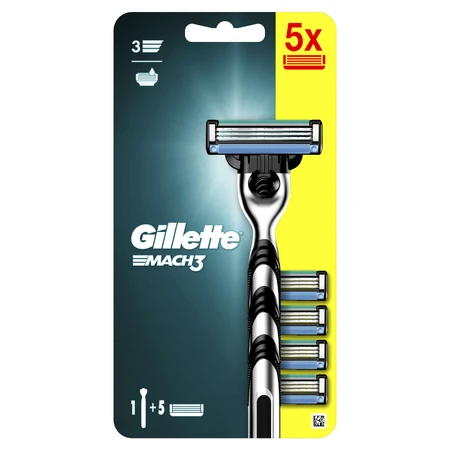 Бритва Gillette Mach3 c 5 сменными картриджами: цены и характеристики
