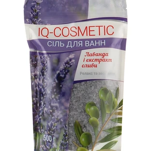 Соль для ванн IQ-Cosmetic Лаванда и экстракт оливы 500 г