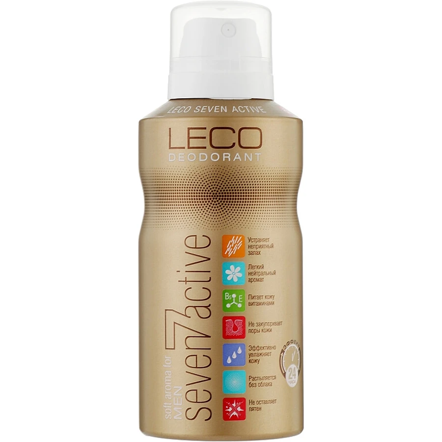 Антиперспірант Leco Seven Active Gold For Men 150 мл: ціни та характеристики