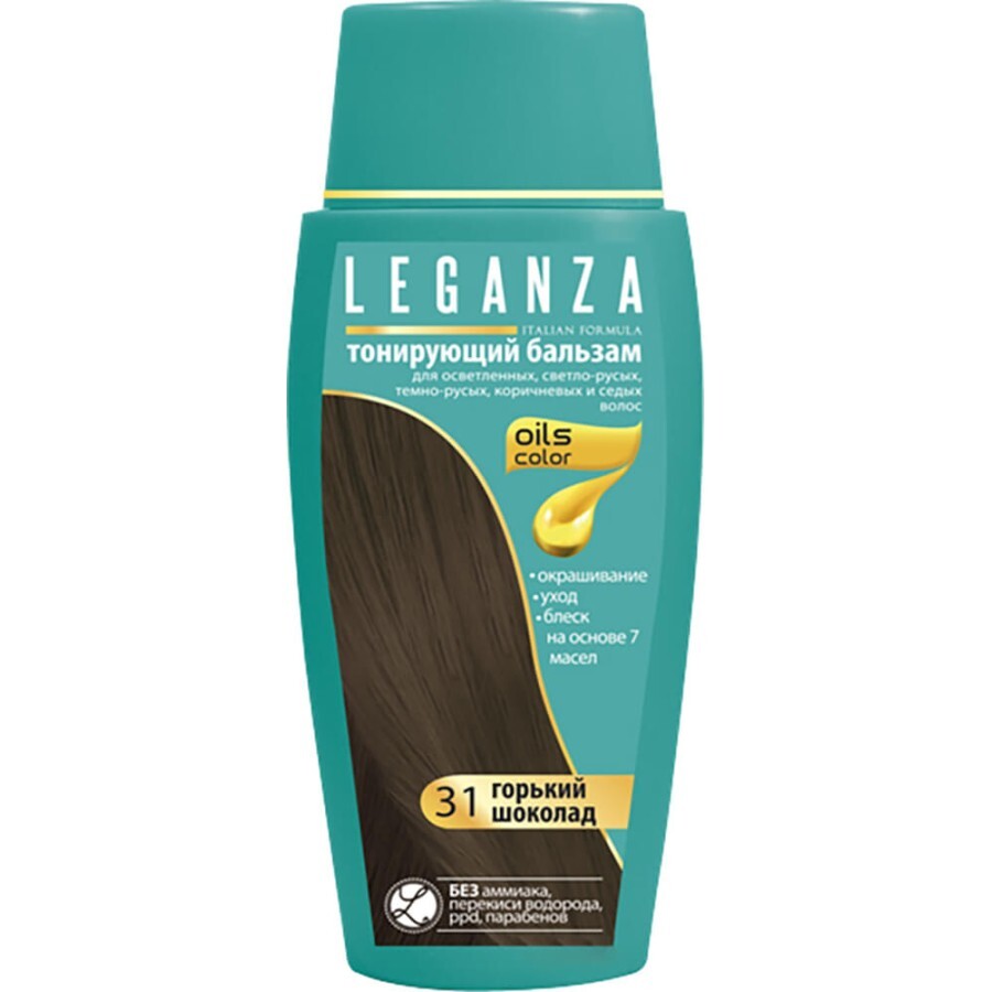 Відтіночний бальзам Leganza 31 - Гіркий шоколад 150 мл: ціни та характеристики