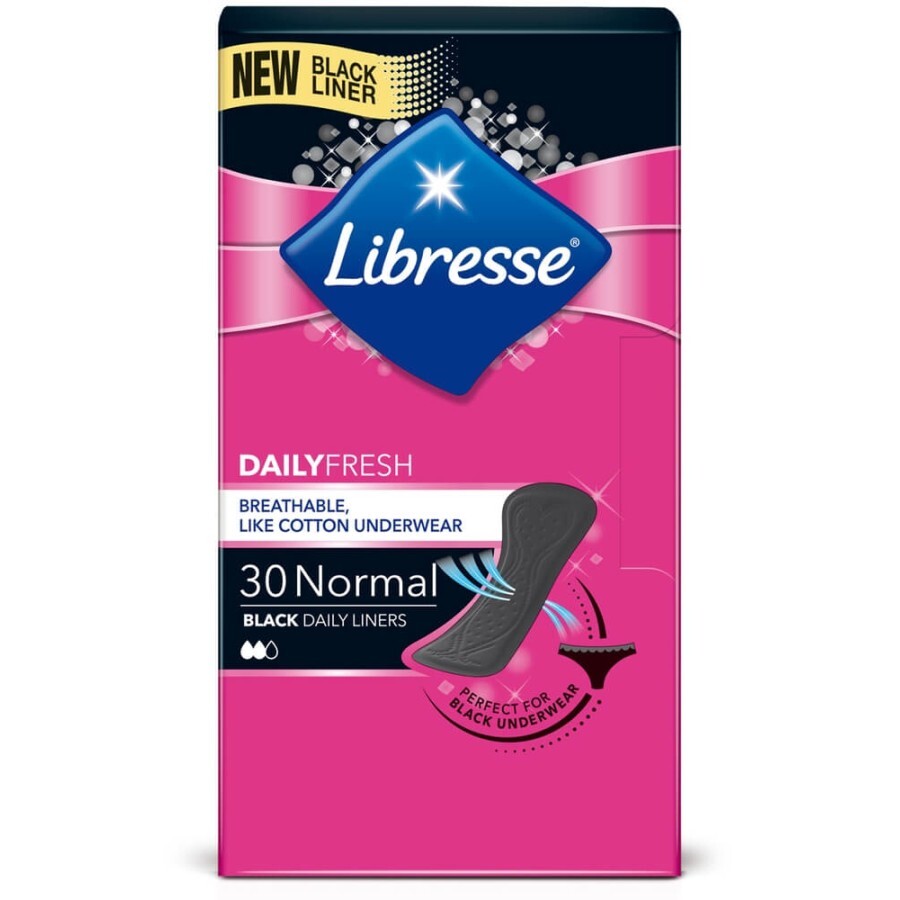 Ежедневные прокладки Libresse Daily Fresh Normal Black, 30 шт: цены и характеристики