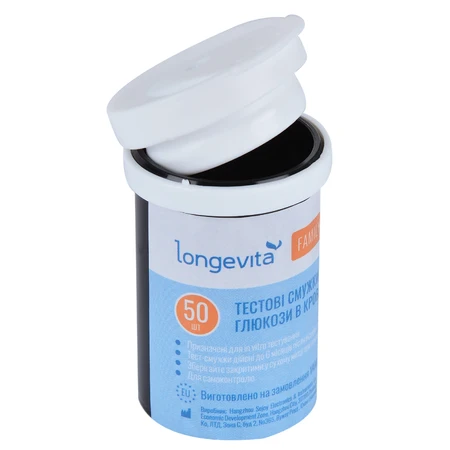 Тест-полоски для глюкометра Longevita Family 2 x 50 шт.: цены и характеристики