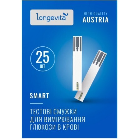 Тест-смужки для глюкометра Longevita Smart 25 шт.