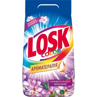 Пральний порошок Losk Ароматерапія Ефірні олії та аромат квітки Жасмин 2.25 кг