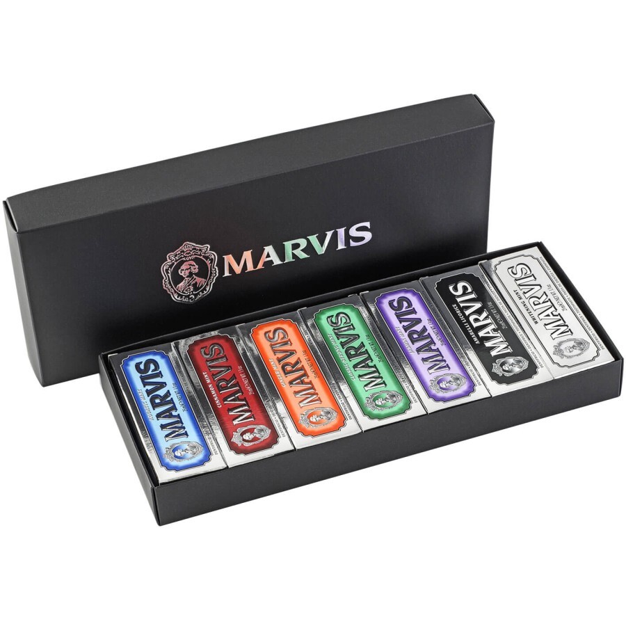 Набір косметики Marvis зубні пасти в подарунковій коробці 7х25 мл: ціни та характеристики