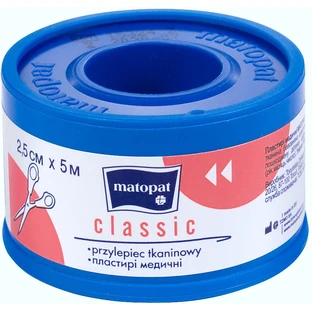 Пластырь медицинский Matopat Classic 2.5 см x 5 м