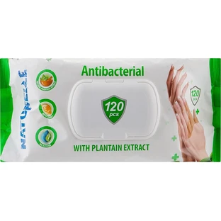 Влажные салфетки Naturelle Антибактериальные Подорожник 120 шт.