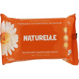 Туалетний папір Naturelle вологий Ромашка і комплекс вітамінів 50 шт.