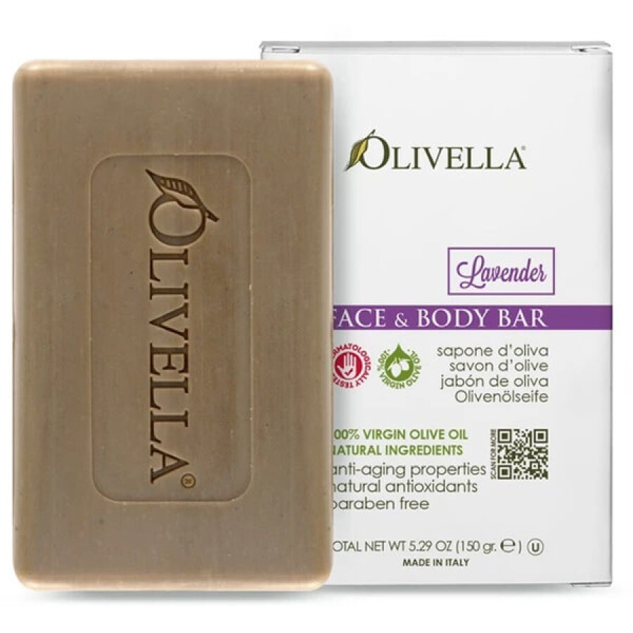 Твердое мыло Olivella Лаванда на основе оливкового масла 150 г: цены и характеристики