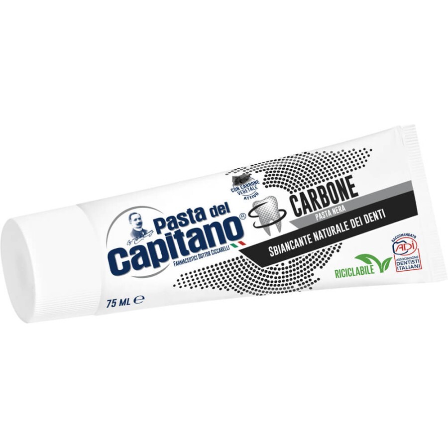 Зубная паста Pasta del Capitano Carbone с активированным углем 75 мл: цены и характеристики