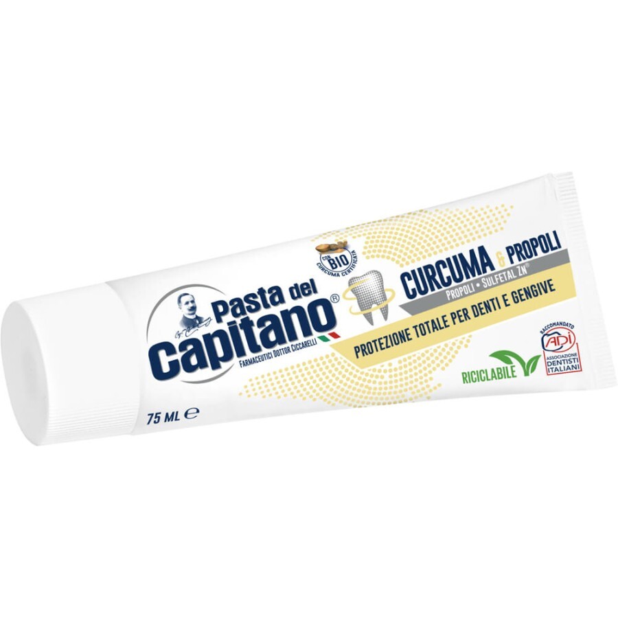 Зубна паста Pasta del Capitano Curcuma e Propoli Куркума та прополіс 75 мл: ціни та характеристики