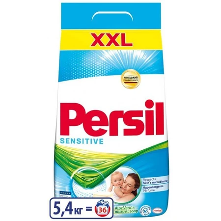 Стиральный порошок Persil Sensitive Алоэ Вера для чувствительной кожи 5.4 кг: цены и характеристики