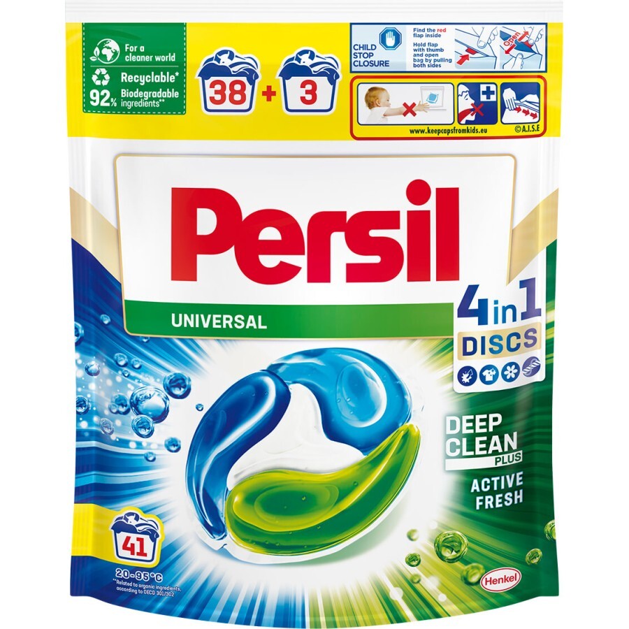 Капсули для прання Persil Discs Universal Deep Clean 41 шт.: ціни та характеристики