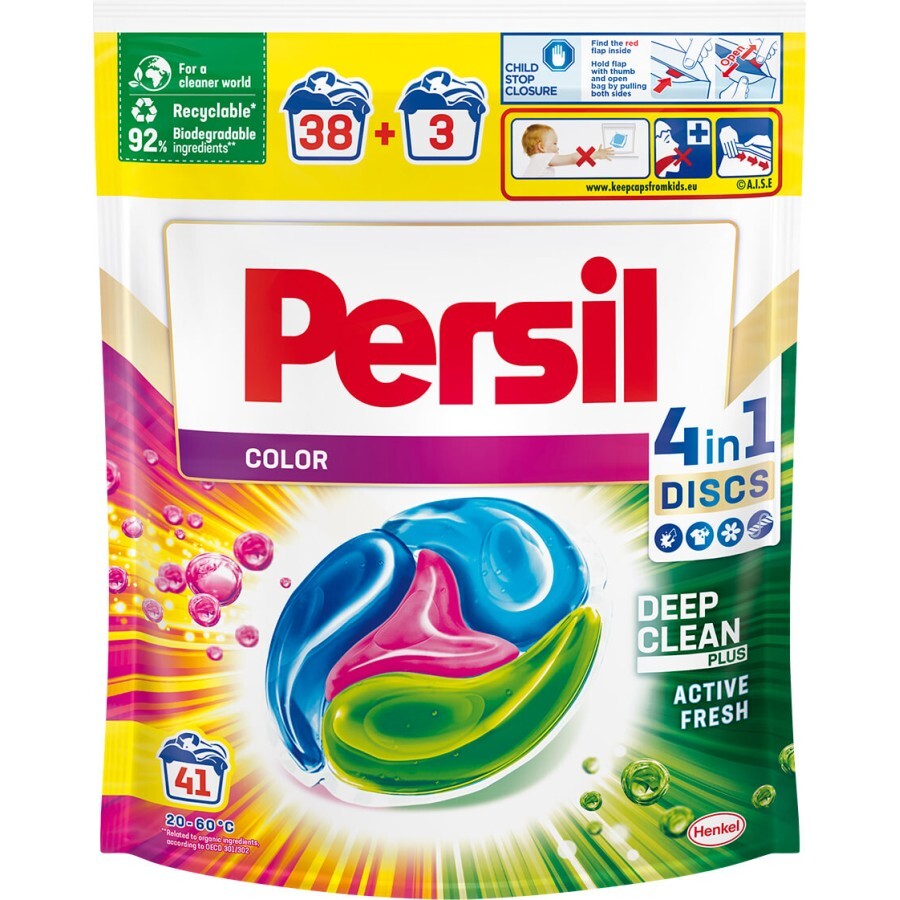 Капсулы для стирки Persil Discs Color Deep Clean 41 шт.: цены и характеристики