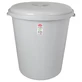Контейнер для сміття Planet Household №5 без засувок з кришкою сірий 90 л