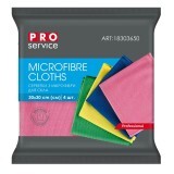 Серветки для прибирання PRO service Standard з мікрофібри для скла мікс кольорів 4 шт.