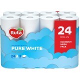 Туалетная бумага Ruta Pure White 3 слоя 24 рулона