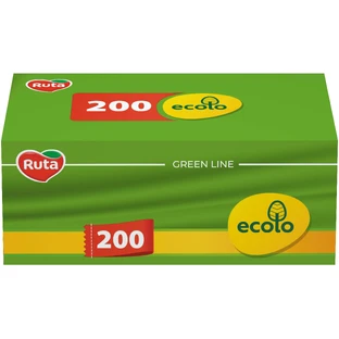 Салфетки косметические Ruta Ecolo Белые 2 слоя 200 шт.